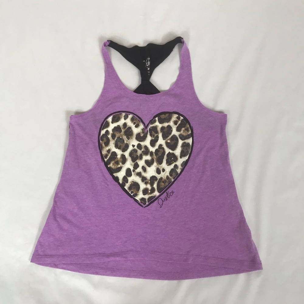 Justice Purple Razorback Tank (12) GUC